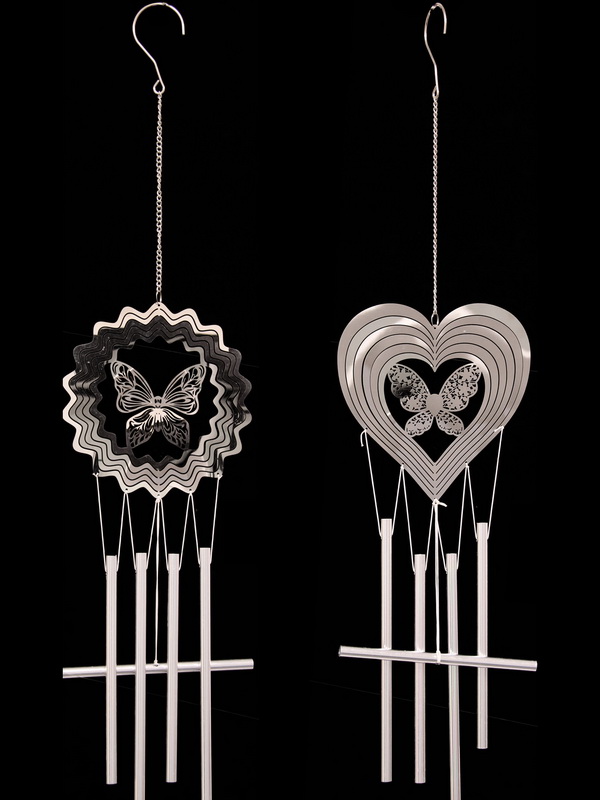 Silver Butterfly Wind Chime